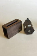 Hans Hansen Palisander og Sterling Sølv Tændstiksboks og Lighter