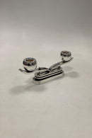 Hans Hansen Sterling Sølv 2-armet Art Deco lysestage af Karl Gustav Hansen no 197