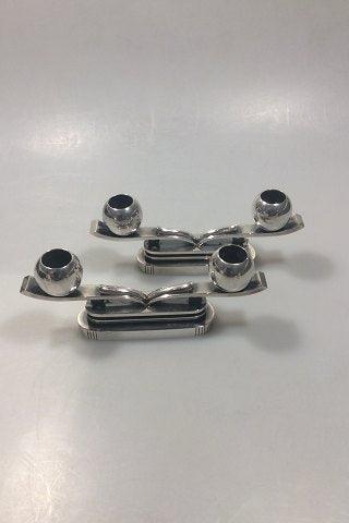 Hans Hansen Sterling Sølv 2-armet lysestager af Karl Gustav Hansen no 197