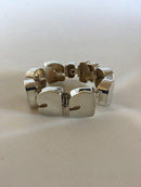 Hans Hansen Sterling Sølv "Dato" Armbånd med Tal Links.