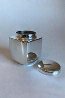 Hans Hansen Sterling Sølv Firkantet thedåse med rundt låg af Karl Gustav Hansen Nr. 2/100 fra 1984