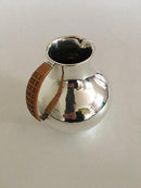 Hans Hansen Sterling Silber Krug Nr. 308 mit Bast umwickelten Henkel.