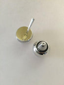 Hans Hansen Sterling Silber Salzschale mit Löffel und Pfefferstreuer