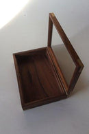 Hans Hansen Rosewood Box with Silver Corners. Lid with mounted glass.