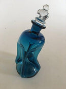Holmegaard / Kastrup Glassworks Kluk Kluk Decanter in Blue Glass with Crown Shaped Bottle Lid