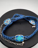 Georg Jensen Sterling Sølv Naja Salto Bælte i Blå