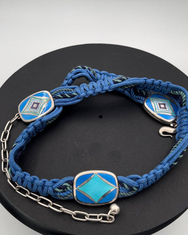 Georg Jensen Sterling Sølv Naja Salto Bælte i Blå