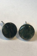 Jane Wiberg Sterling Silver and  Moss Agat  Cufflinks No 203