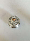 Kay Bojesen 琥珀色旋钮的银色盖子盒