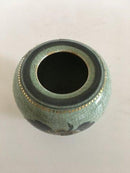 Royal Copenhagen Cracle Glaze vase in Green and gold with grapes