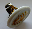 Kgl. Porcelæns Ring i Sterling Sølv og Porcelæn med guld decoration