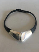 Lapponia Finland Læderhalskæde med Sterling Sølv Smykkemontering Poul Havgaard