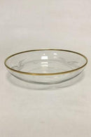 Lyngby Måge Glasassiet med slibning og guldkant