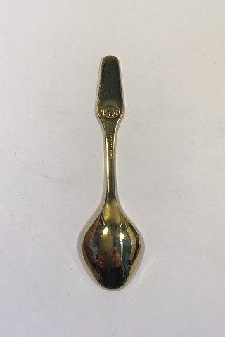 Meka Sterling Sølv forgyldt Juletheske 1971