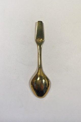 Meka Sterling Sølv  forgyldt Juletheske 1976.