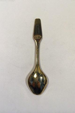 Meka Sterling Sølv forgyldt Juletheske 1977.