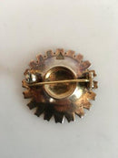 Michelsen Margurite/Marguerite Broche i Sterling Sølv/emalje