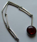 N.E. From Sterling Silber Halskette mit Bernstein-Anhänger