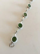 Niels Erik From Sterling Silver Bracelet with Green Stones