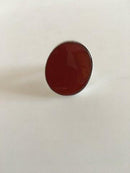 Niels Erik From Sterling Sølv Ring med Rødlig Sten