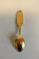 P. Hertz Forgyldt Sterling Sølv "Dronningeskeen 1990" No 440