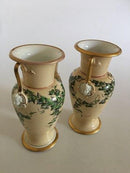 Par Bing og Grøndahl ttidlige Vaser i guld og overglasur