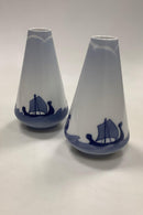 Par Royal Copenhagen Art Nouveau Vaser med Viking Skibe No 336 / 63 A