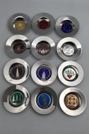 Peter Hertz Sterling Sølv / Emalje Skåle Sæt (12)