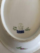 Royal Copenhag glat Saksisk Blomst Oval Skål No 9200
