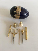 Royal Copenhagen Anton Michelsen Sølv monteret Necessaire med 7 dele