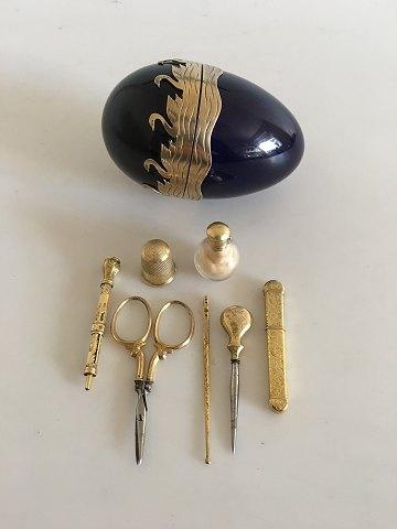 Royal Copenhagen Anton Michelsen Sterling Silver Necessaire with 7 pieces