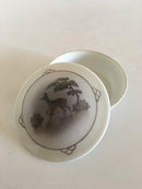 Royal Copenhagen Art Nouveau Lågskål med Hjortemotiv No 2579/2458