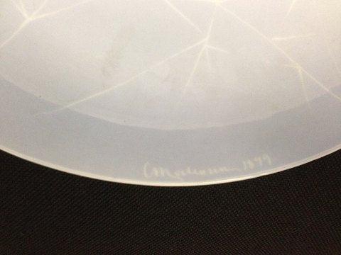 Royal Copenhagen Art Nouveau Unika Vægtallerken af Carl Mortensen med edderkoppespind fra Januar 1899