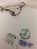 Royal Copenhagen Jugendstil Hantelscheibe mit Schiff Nr. 1475/1122