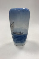 Royal Copenhagen Art Nouveau Vase - Sejlbåd ved Kronborg No. 2609/1049