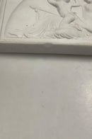 Royal Copenhagen Biscuit Plate Biscuit Bacchante holding a bunch of grapes in the air for a little satyr No 85