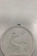 Royal Copenhagen Biscuit Plate Shepherdess with an Amorine. No 110