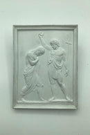 Royal Copenhagen Bisquit Platte Thorvaldsens Kristi Dåb (113)