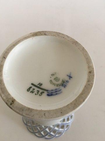 ロイヤルコペンハーゲン ブルーフラワー 編み込み花器 レースエッジ付き
