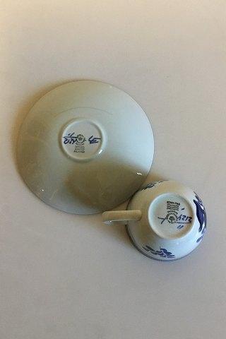 Royal Copenhagen Blå Tranquebar Mokkakop med underkop No 2124