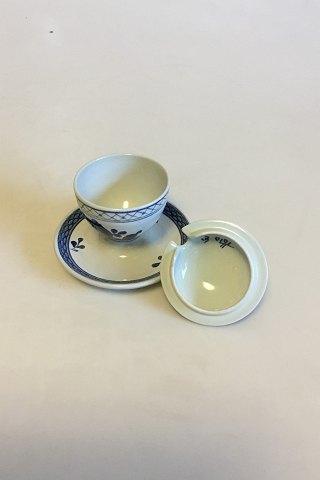 Royal Copenhagen Blå Tranquebar Sennepskrukke No. 1010