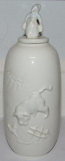 Royal Copenhagen Blanc de Chine vase med Låg af Bode Willumsen No 20498