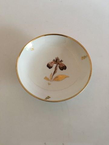 Royal Copenhagen Brown Iris Cake Bowl on Short Foot No 9269