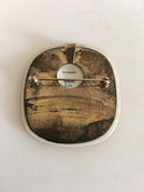 Royal Copenhagen Flora Brosche / Anhänger aus Porzellan und Sterlingsilber