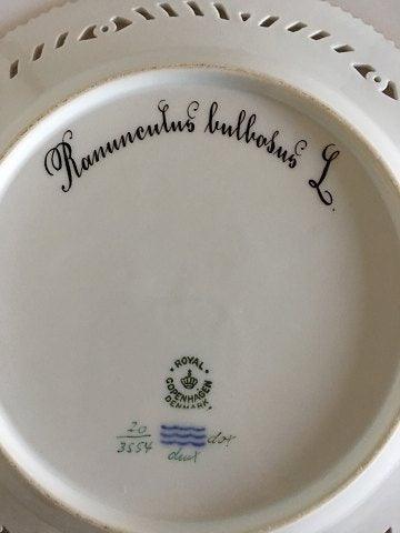 Royal Copenhagen Flora Danica Frokost Tallerken med Gennembrudt Kant No 3554