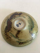 Royal Copenhagen Gerd Bøgelund Unique Stoneware Bowl with Leaf Motif.