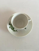 Royal Copenhagen Grüne Blume Kaffeetasse und Untertasse Nr. 1870