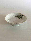 Royal Copenhagen Green Flower Cake Dish on Foot No 1532