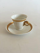 Royal Copenhagen Guld Vifte Kaffekop og Underkop No 11538