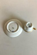 Royal Copenhagen Gold Fan Mokkatasse und Untertasse Nr. 414/11540